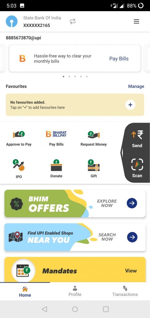 Open BHIM UPI App